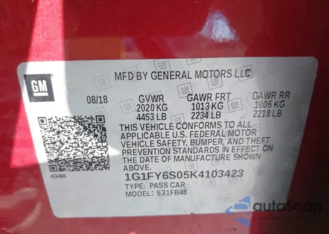 2019 Chevrolet Bolt Ev Lt from USA, damaged, VIN 1G1FY6S05K4103423